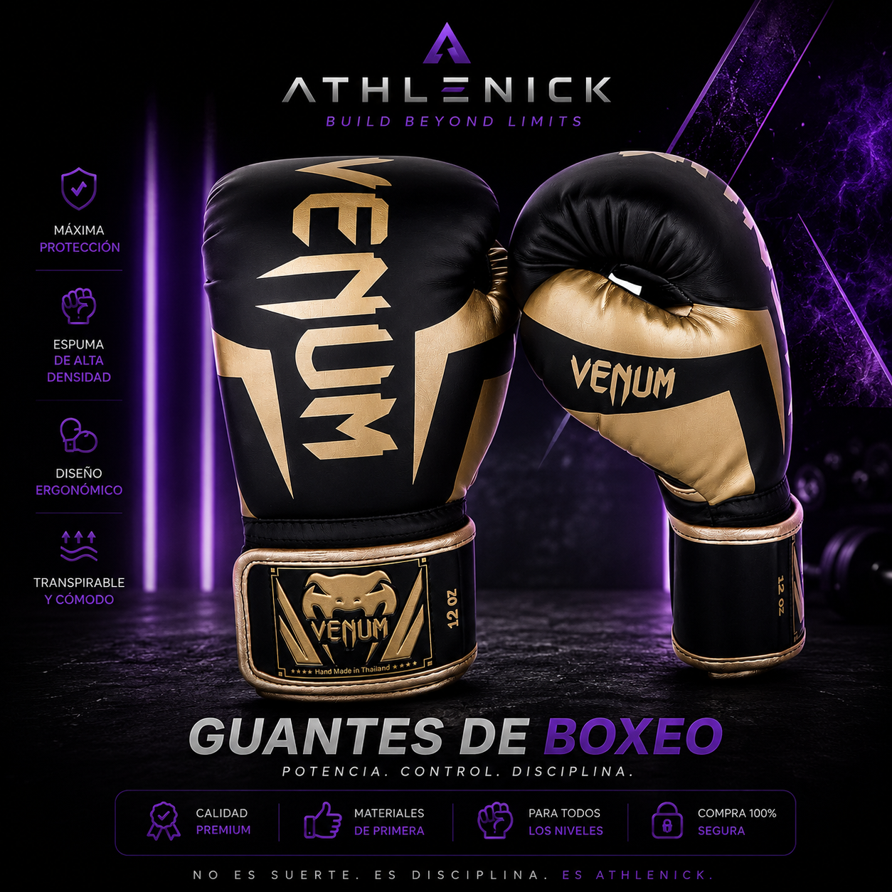 Guantes de Boxeo Pro 12oz | Par