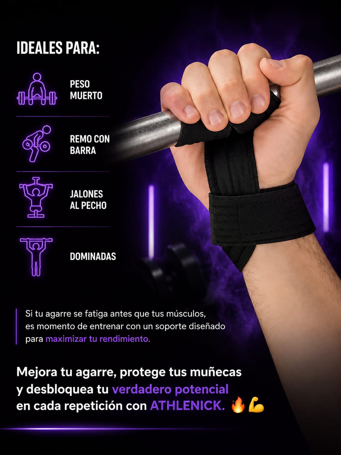 Straps de Levantamiento Pro ATHLENICK