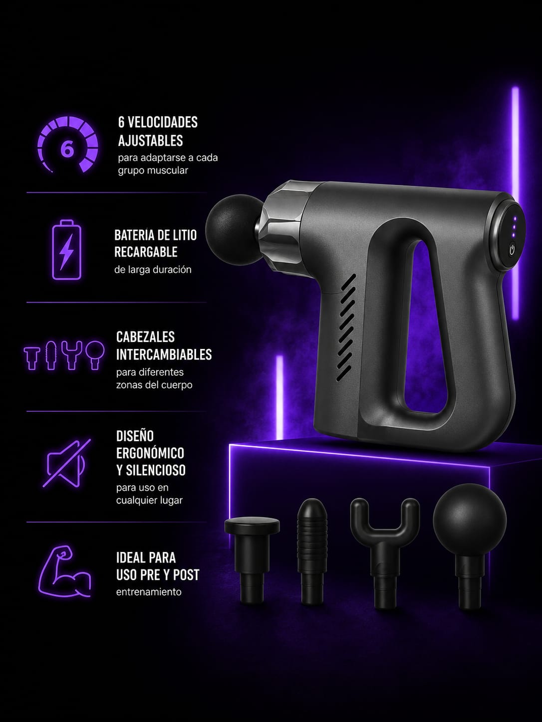 Pistola de Masaje Muscular ATHLENICK