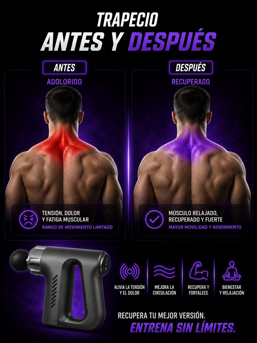 Pistola de Masaje Muscular ATHLENICK