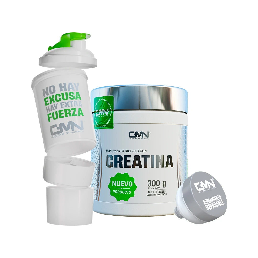 [Bajo-Pedido] Kit Creatina 100% Pura GMN 300g + Shaker + Embudo